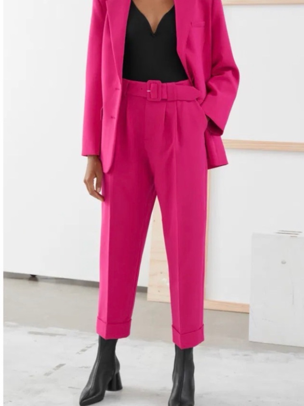 & OTHER STORIES Tailored Multi-Pleat Trousers Pants Quiet Luxury Old Money 0